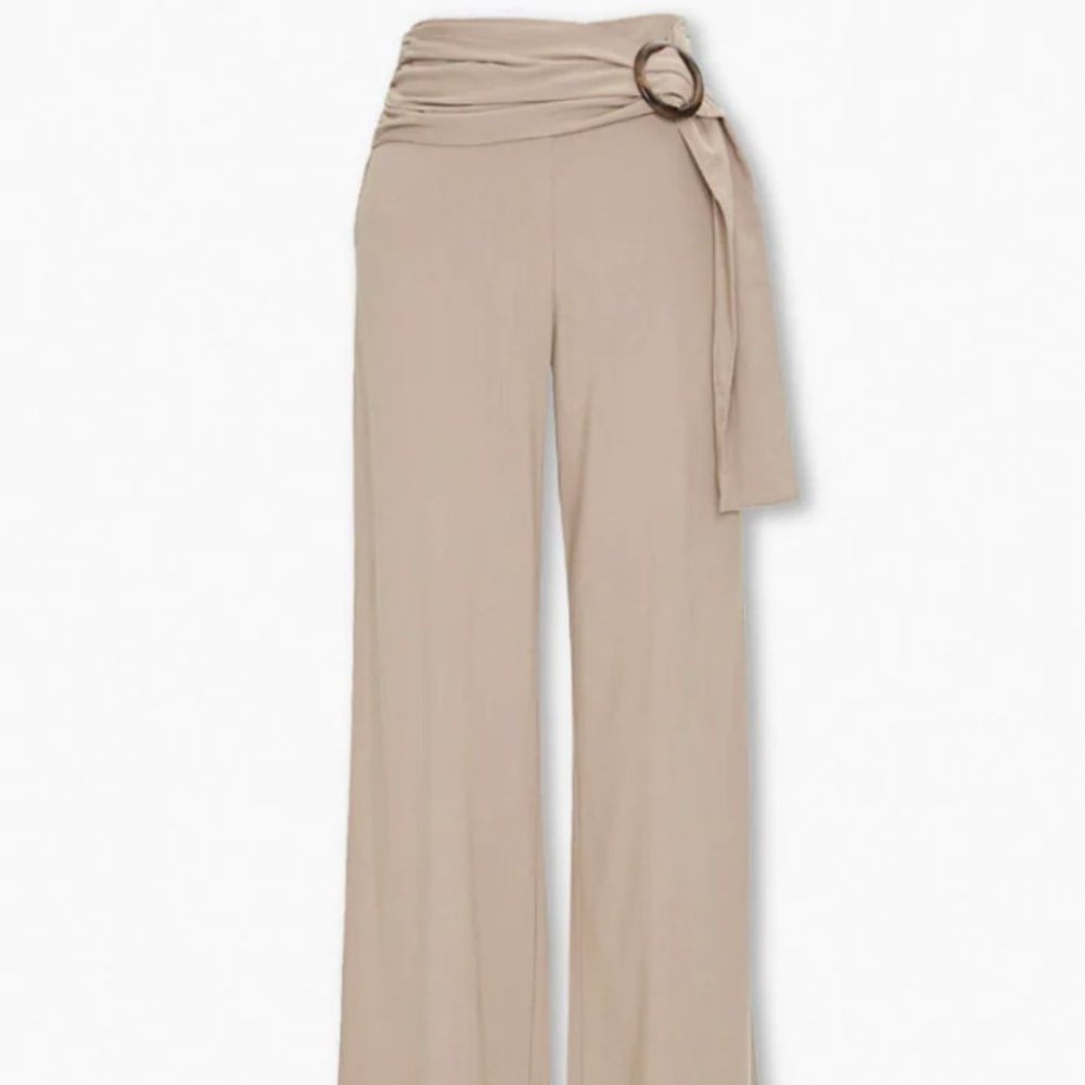 NWT Forever 21 Linen Style Flowy Pants Size L